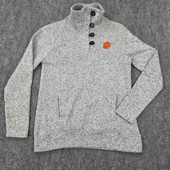 Clemson Tigers Sweater Pullover Womens Small NCAA Football Champion Elite Henley - Picture 1 of 16